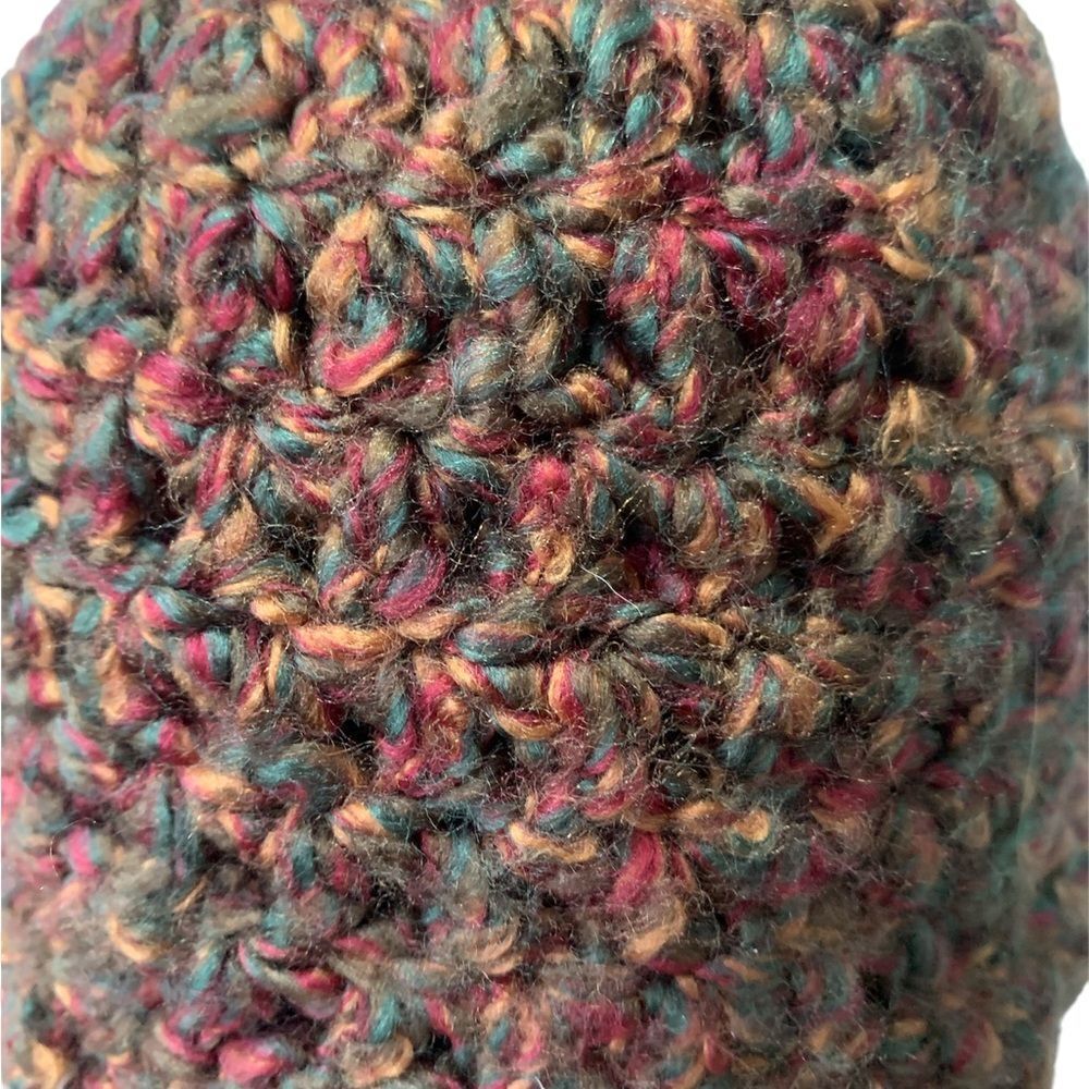 Multicolour Crochet Beanie Style Toque - Picture 3 of 4